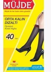 Müjde 40 Den Orta Kalın Dizaltı Çorap 6'lı