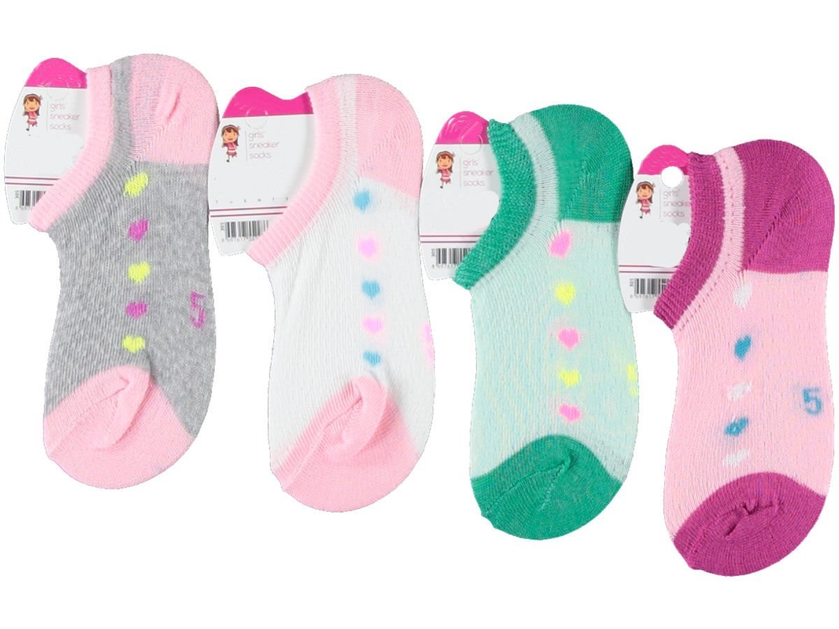 12'li Desenli Sneakers Kız Patik Çorap