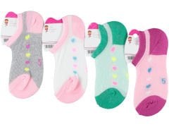 12'li Desenli Sneakers Kız Patik Çorap