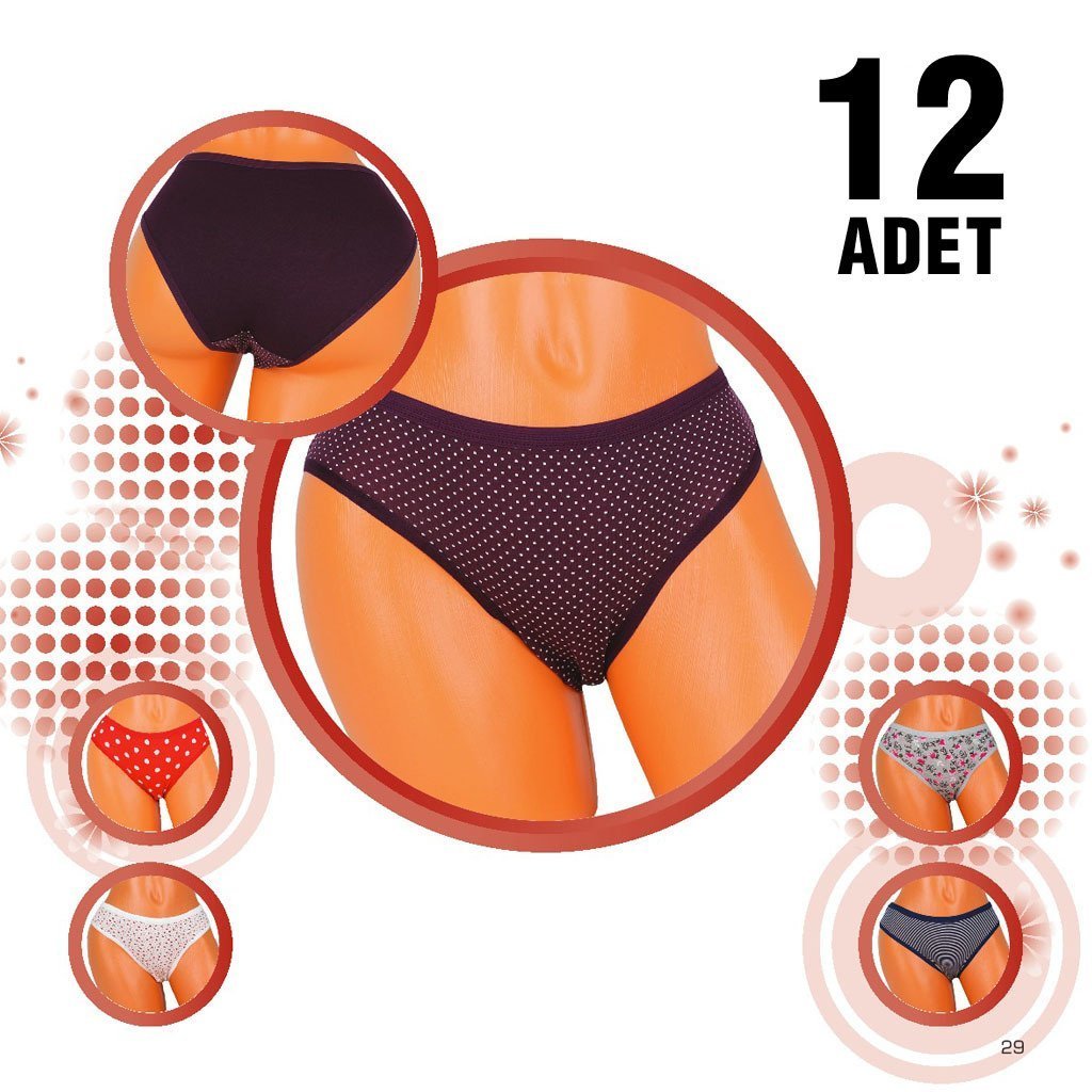 Dondeza 101 Desenli Bayan Bikini 6'lı