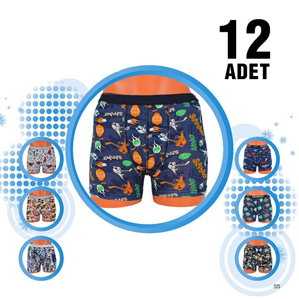 Aldeza 550 Erkek Çocuk Boxer 12'li