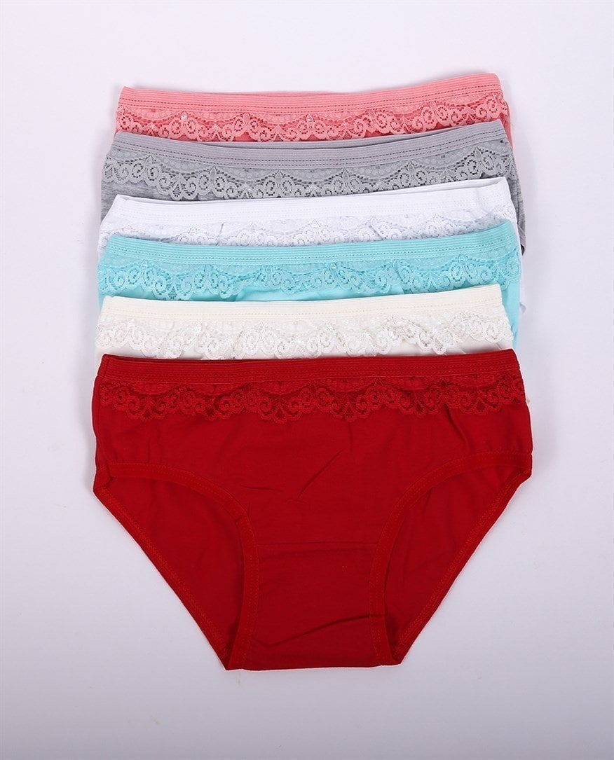 Dondeza 408 Surdantelli Kız Çocuk Külot 6'lı