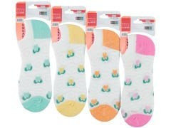 Süper Ekonomik Desenli Erkek/Kız Sneakers Çorap 12'li Paket