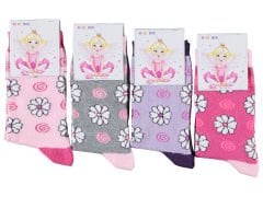 Kız Çocuk Desenlik Kışlık Soket Çorap 12'li