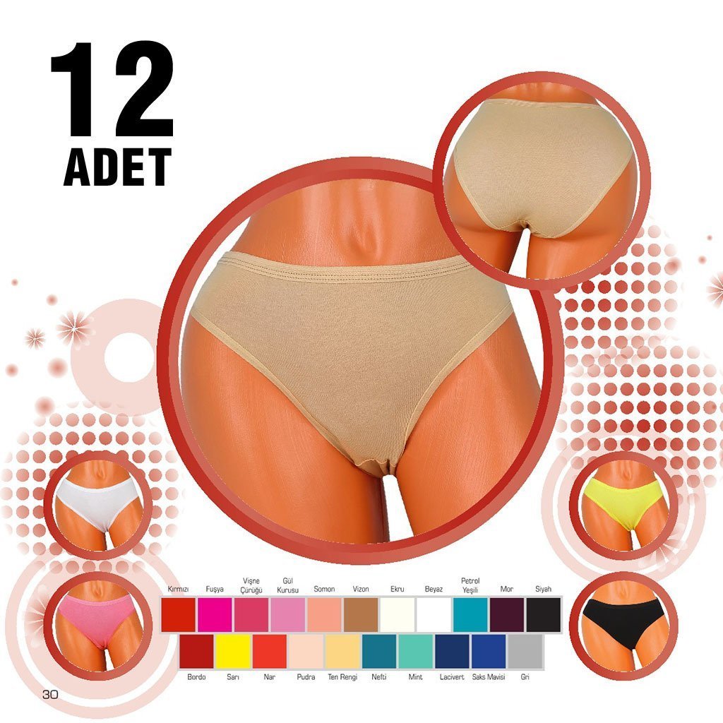 Dondeza 102 Düz Bayan Bikini 6' lı