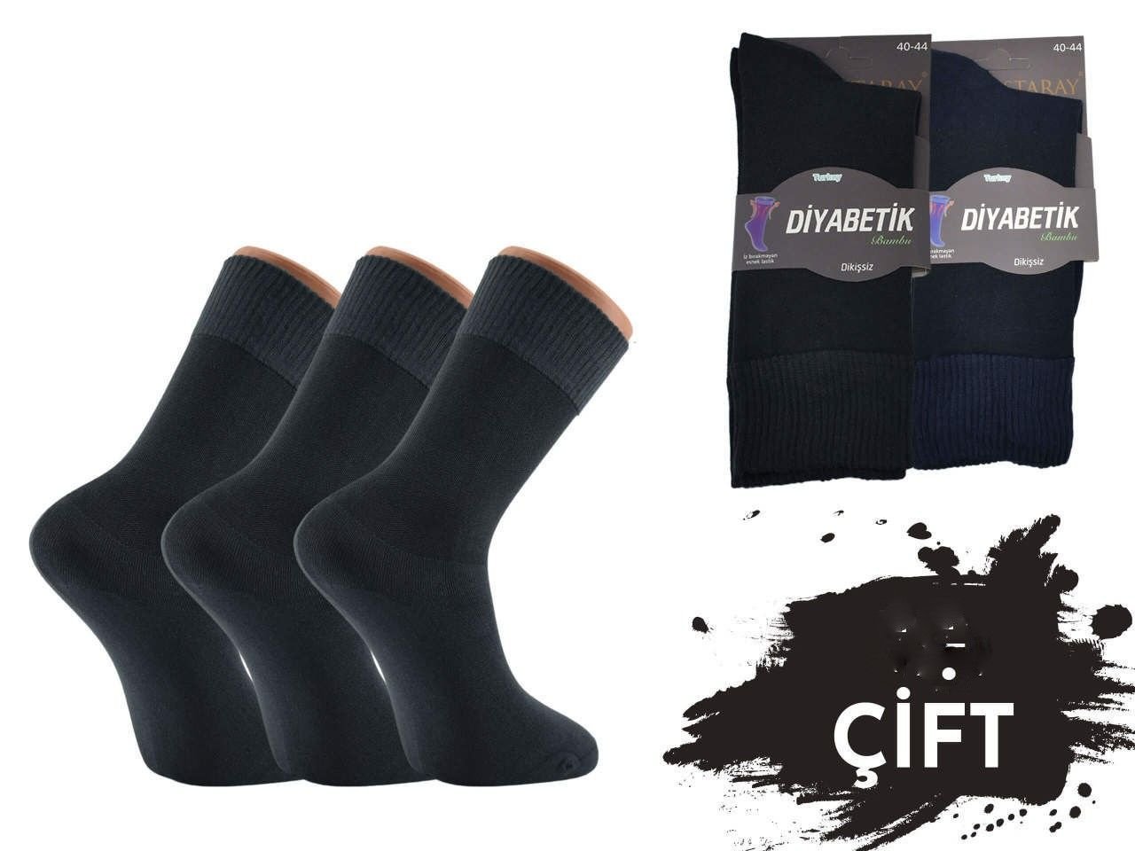 Staray 0586 Erkek Bambu Diyabetik Şeker Çorap 6'lı