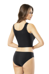 Kota 6438 Kadın Kaşkorse Dantelli Geniş Askılı Crop