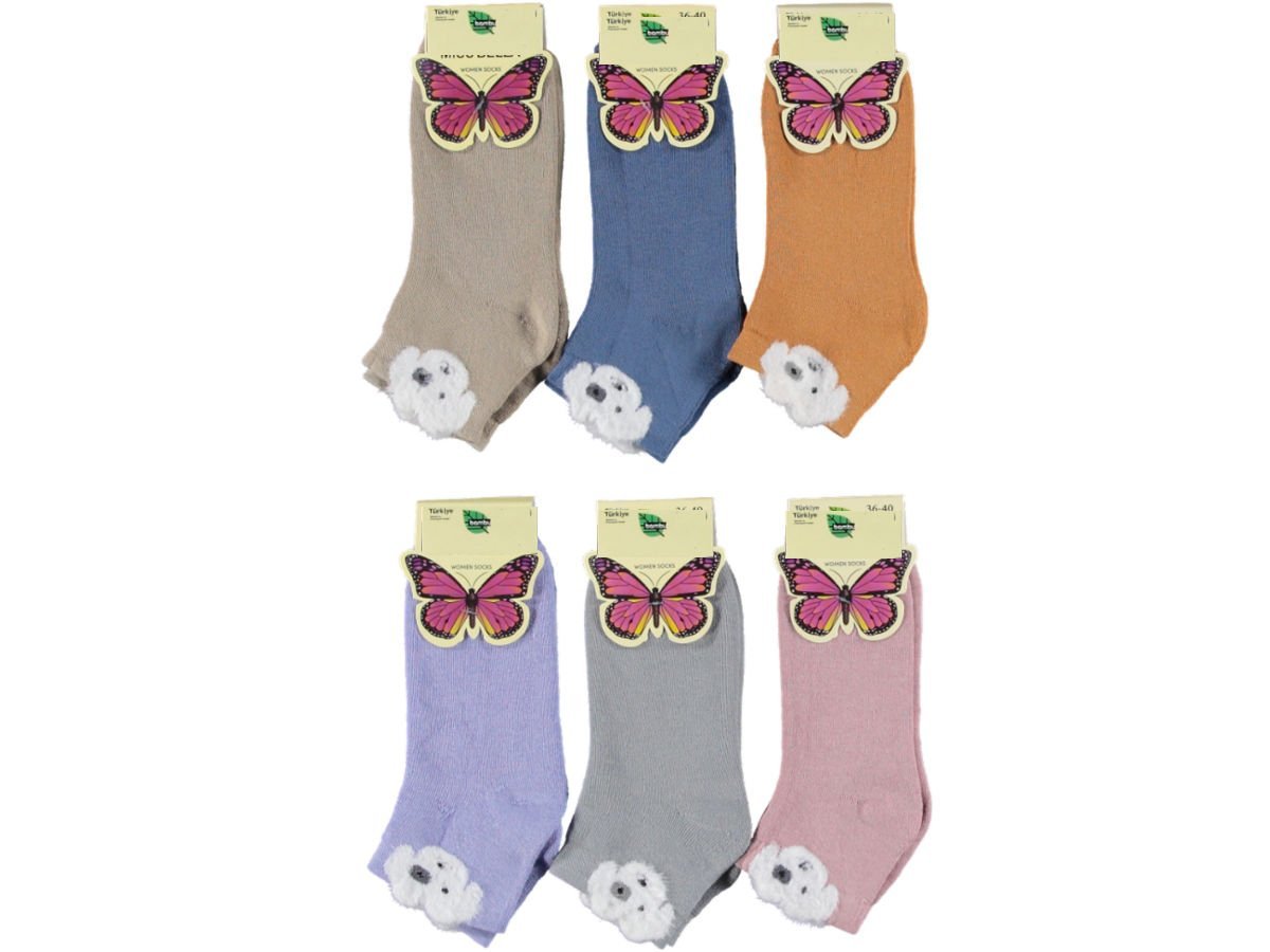 Kadın Kışlık Yumoş Üç Boyutlu Havlu Sıcacık Çorap 12'li