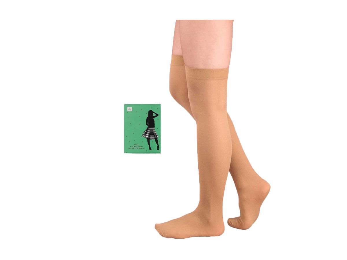 Kadın Dizüstü 70 Denye Lastik Çorap 12'li