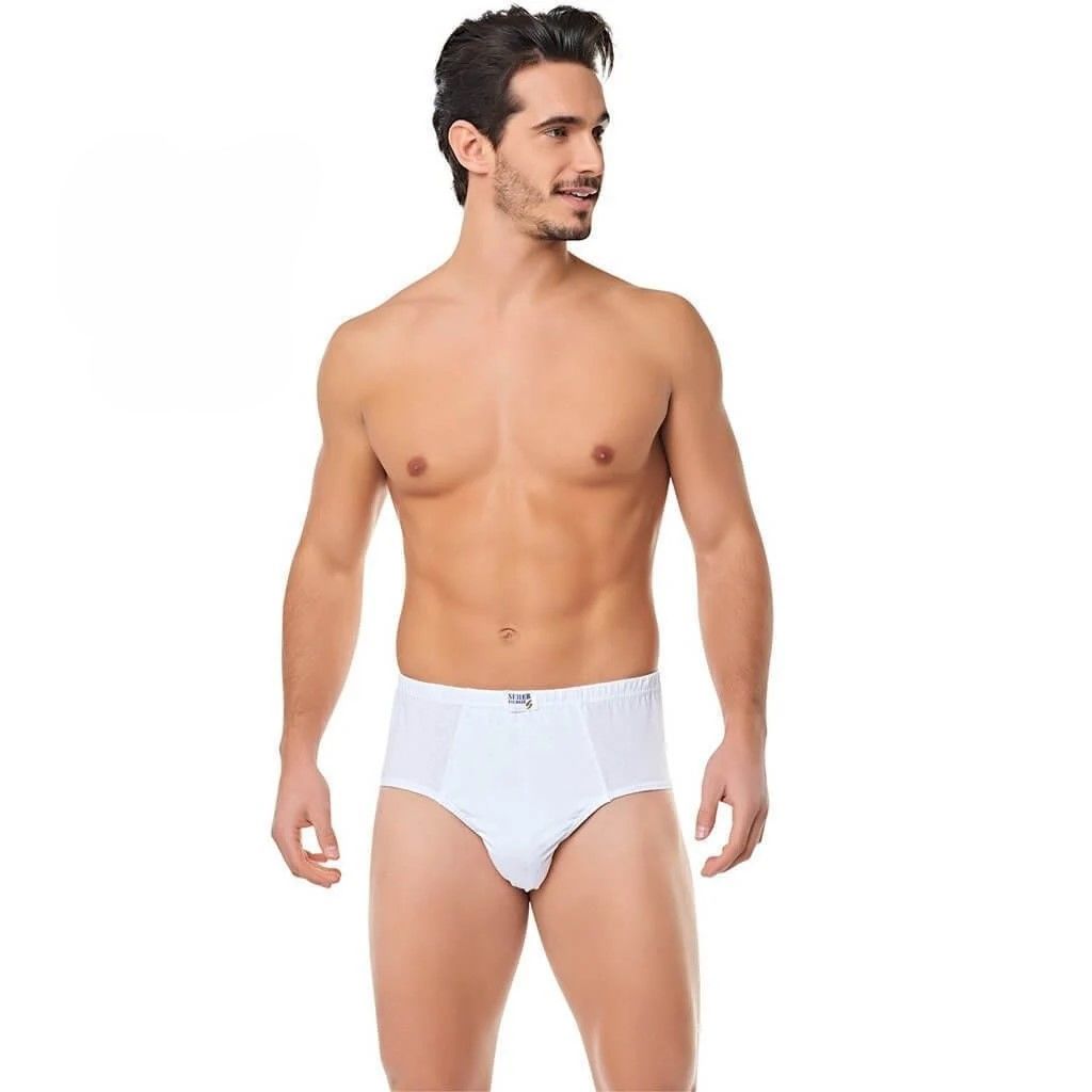 Seher Beyaz Penye Kom Erkek Slip Külot 6'li