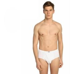 Seher Beyaz Penye Kom Erkek Slip Külot 6'li