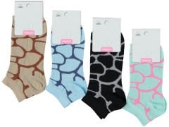 Likrali Patik Çorap Desenli 12'li Paket