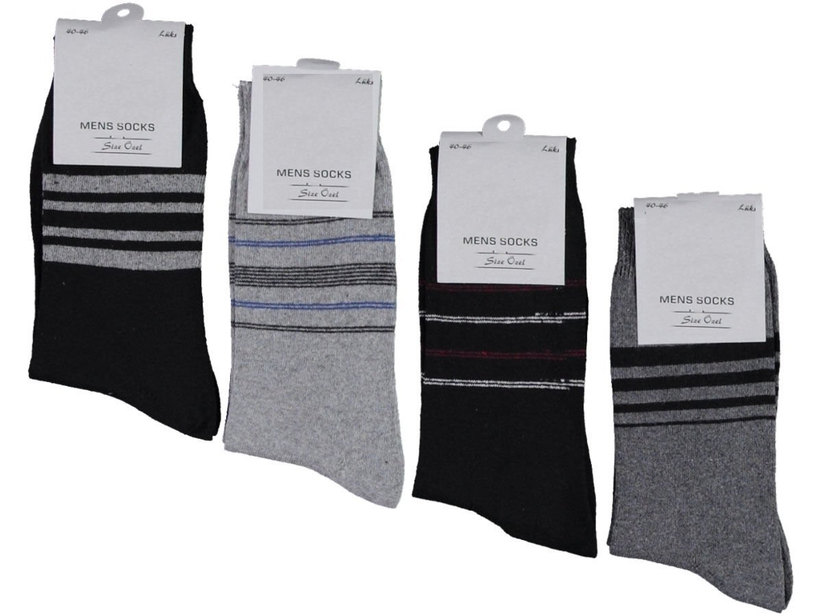 Süper Ekonomik Çemberli Erkek Çorap 12'li Paket