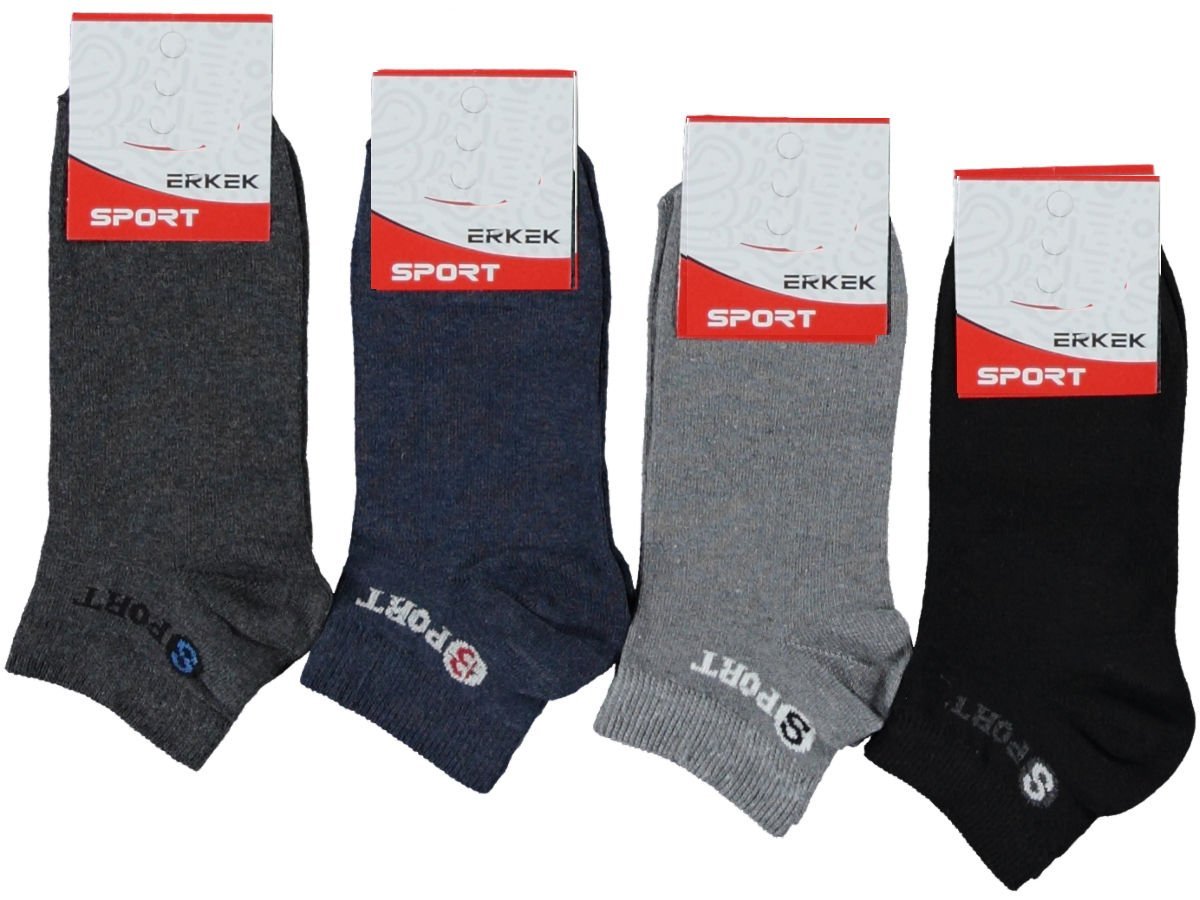 Ekonomik Erkek Patik Çorap 12'li Paket