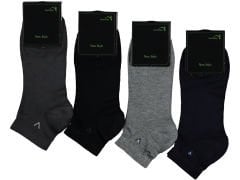 Erkek Dikişsiz Bambu Patik Çorap 12'li Paket