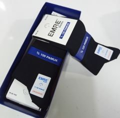 %100 Pamuklu Erkek Dikişsiz Kutulu Soket Çorap 6'lı Paket