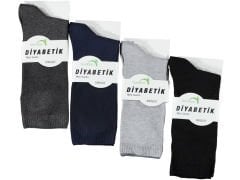 Erkek Bambu Diyabetik Çorap 12'li Paket