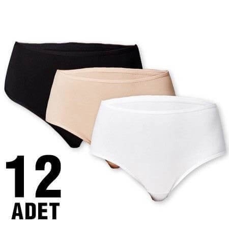 Tutku Likralı Bayan Bato Külot 12'li
