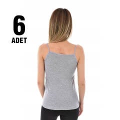 Tutku Renkli Ribana Bayan İp Askılı Atlet 6'lı