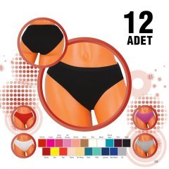 Dondeza 202 Düz Bayan Ara Beden Külot 12'li