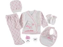 Yavrulu Ayıcık Baskılı Emzikli Zıbın Set 7'li Süper