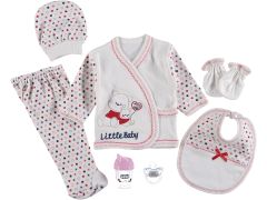 Yavrulu Ayıcık Baskılı Emzikli Zıbın Set 7'li Süper