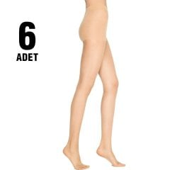 Penti Likra Fit 15 Parlak Burunsuz Külotlu Çorap 6'lı