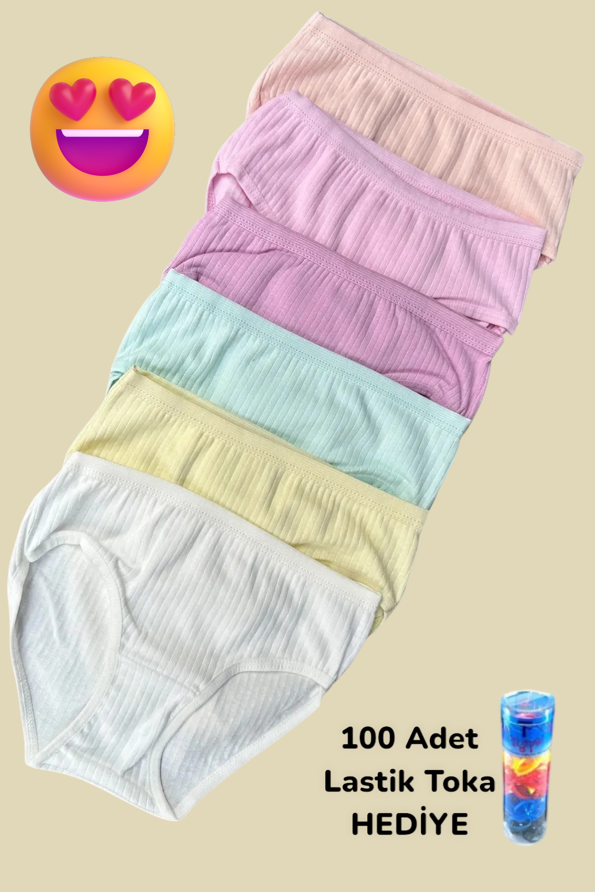 Kız Çocuk Külot Esnek ve Rahat 6'lı Paket