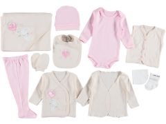 Kız Balonlu Tavşan 10 Parça Zıbın Set