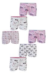 Tutku Elestan Empirme Kız Çocuk Boxer Şort 6'lı