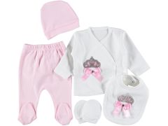 Kız Taşlı 5 Parça Zıbın Seti