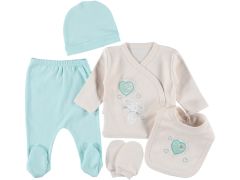 Balonlu Tavşan 5 Parça Zıbın Set