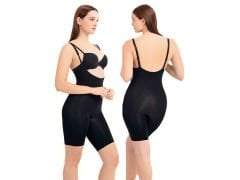 Kadın Lazer Kesim Göğüs Altı Paçalı Body Korse