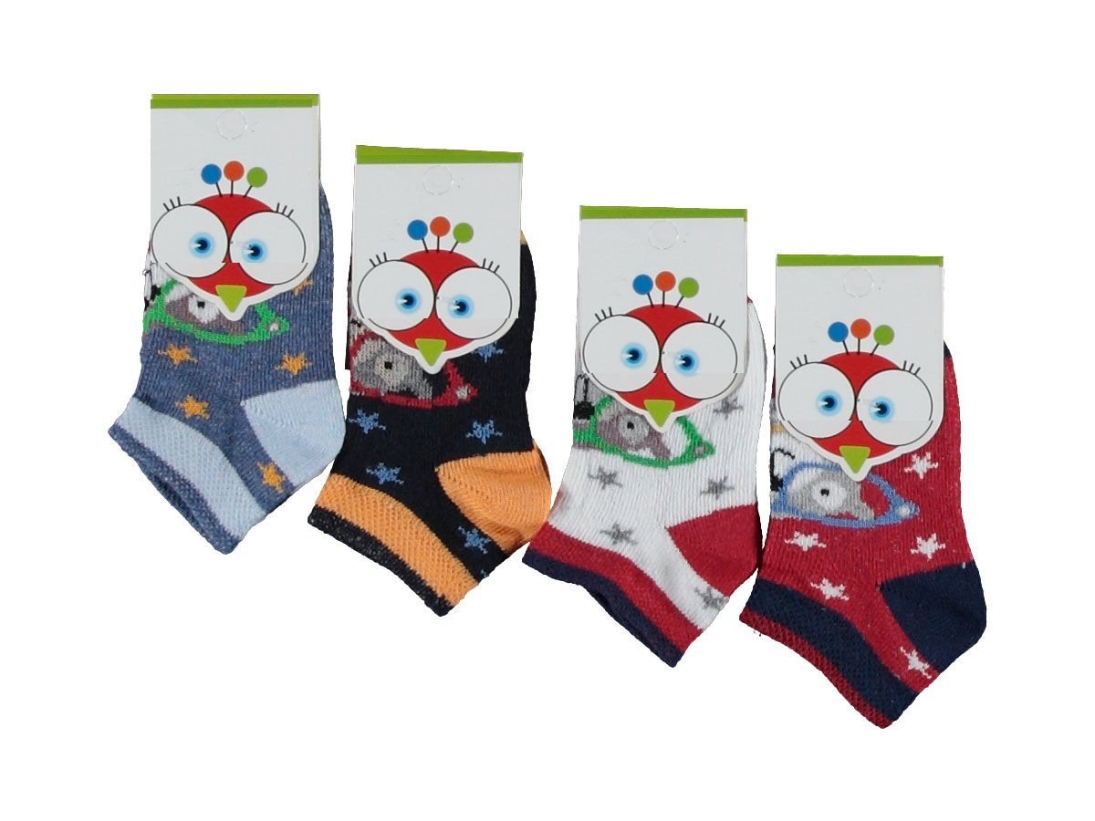 Desenli Yazlık Erkek Çocuk Patik Çorap 12'li