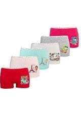 Dondeza 402 Baskılı Kız Çocuk Boxer 6 'lı