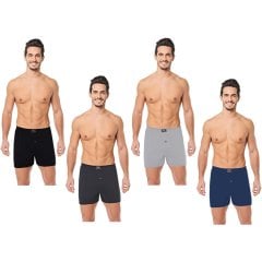 Seher Erkek Penye Düz Boxer 6'lı
