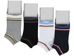 Desenli Erkek Patik Çorap 12'li Paket