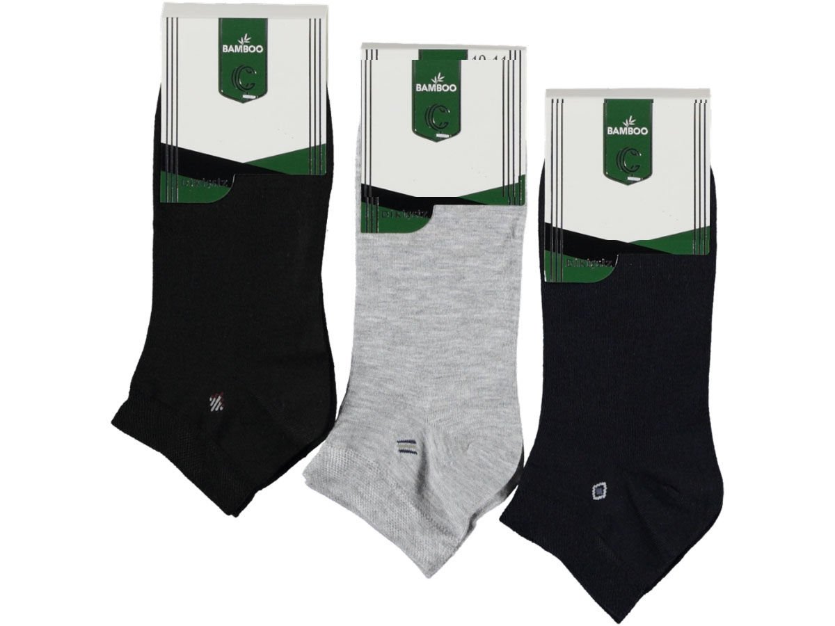 Erkek Bambu Patik Çorap 12'li Paket