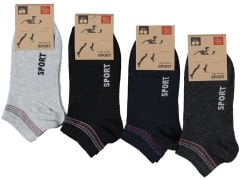 Ekonomik Kuşaklı Erkek Patik Çorap 12'li Paket