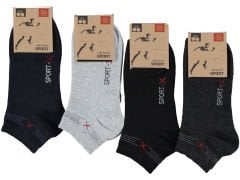 Ekonomik Kuşaklı Erkek Patik Çorap 12'li Paket