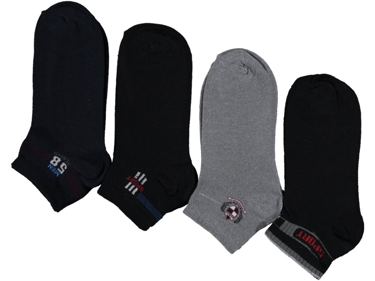 Ekonomik Erkek Spor Kuşaklı Patik Çorap 12'li Paket