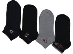 Ekonomik Erkek Spor Kuşaklı Patik Çorap 12'li Paket