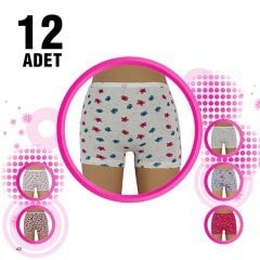 Dondeza 403 Desenli Kız Çocuk Boxer 12'li