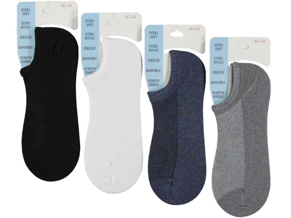 Erkek Rejenere Sneakers Çorap 12'li Paket