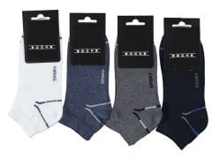 Ekonomik Erkek Desenli Patik Çorap 12'li Paket