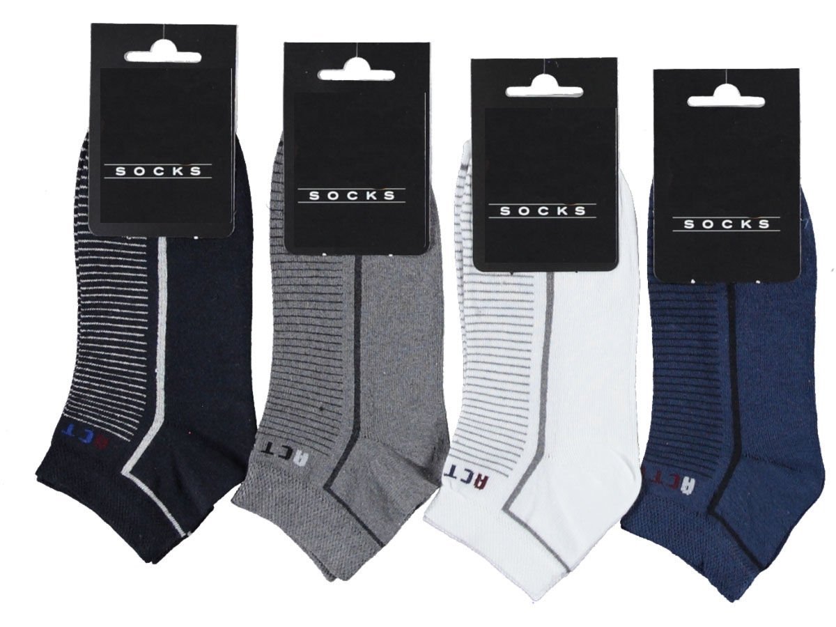 Ekonomik Erkek Desenli Patik Çorap 12'li Paket