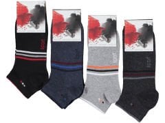 Desenli Erkek Patik Çorap 12'li Paket