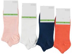 Kadın Bambu Viskon Kadın Patik Çorap 12'li Paket