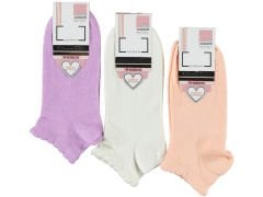 Dikişsiz Yıkamalı Penye Kadın Patik Çorap 12'li Paket