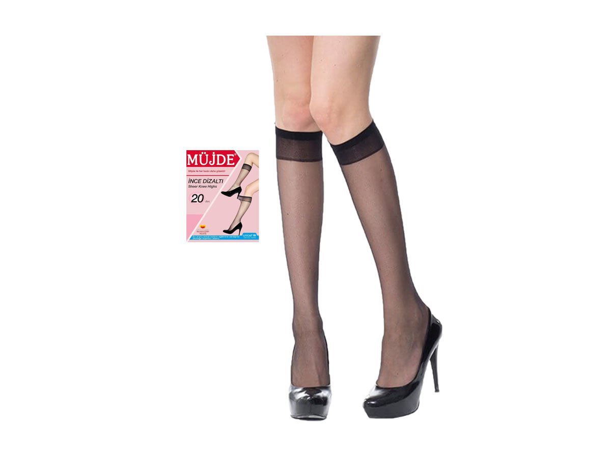 Müjde 20 Den İnce Dizaltı Çorap 6'lı